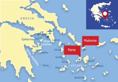 Paros i Mykonos na Cykladach