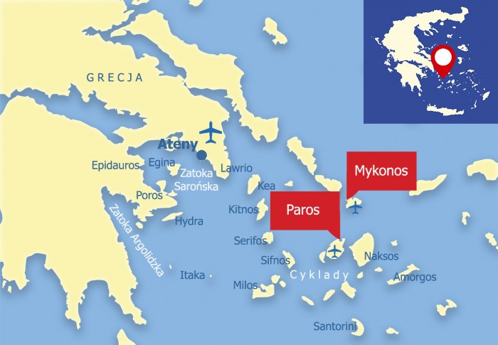 Paros i Mykonos