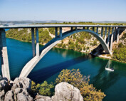 Most nad rzeką Krka, Chorwacja