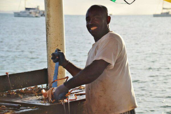 Kolacja na plaży, wyspa Jost Van Dyke BVI