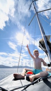 Leo tuż po pierwszej kąpieli tego rejsu - okolice Hydry (Zatoka Sarońska)